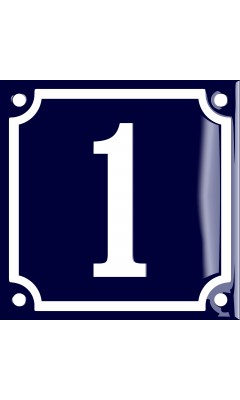 Husnummer Blå/Vit 10x10cm modell 11 Husnummer Blå/Vit 10x10cm modell 11