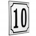 Emaljskylt 10 vit - svart 10 x 10 cm modell 10 Emaljskylt 10 vit - svart 10 x 10 cm modell 10