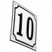 Emaljskylt 10 vit - svart 10 x 10 cm modell 10 Emaljskylt 10 vit - svart 10 x 10 cm modell 10