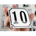 Emaljskylt 10 vit - svart 10 x 10 cm modell 10 Emaljskylt 10 vit - svart 10 x 10 cm modell 10