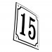 Emaljskylt 15 vit - svart 10 x 10 cm modell 10 Emaljskylt 15 vit - svart 10 x 10 cm modell 10
