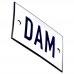 Emaljskylt DAM vit - blå 8 x 5 cm modell 1 Emaljskylt DAM vit - blå 8 x 5 cm modell 1