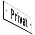 Emaljskylt Privat vit - svart 12 x 5 cm modell 2 Emaljskylt Privat vit - svart 12 x 5 cm modell 2