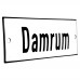 Emaljskylt Damrum vit - svart 12 x 5 cm modell 2