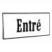 Emaljskylt Entré vit - svart 12 x 5 cm modell 4