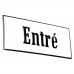 Emaljskylt Entré vit - svart 12 x 5 cm modell 4