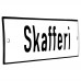 Emaljskylt Skafferi vit - svart 15 x 5 cm modell 2 Emaljskylt Skafferi vit - svart 15 x 5 cm modell 2