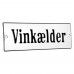 Emaljskylt Vinkælder vit - svart 15 x 5 cm modell 4