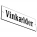 Emaljskylt Vinkælder vit - svart 15 x 5 cm modell 4