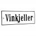 Emaljskylt Vinkjeller vit - svart 15 x 5 cm modell 4