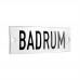 Emaljskylt BADRUM vit - svart 10 x 3 cm modell 20 Emaljskylt BADRUM vit - svart 10 x 3 cm modell 20