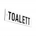 Emaljskylt TOALETT vit - svart 10 x 3 cm modell 20 Emaljskylt TOALETT vit - svart 10 x 3 cm modell 20