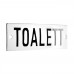 Emaljskylt TOALETT vit - svart 10 x 3 cm modell 20 Emaljskylt TOALETT vit - svart 10 x 3 cm modell 20