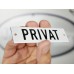 Emaljskylt PRIVAT vit - svart 10 x 3 cm modell 20 Emaljskylt PRIVAT vit - svart 10 x 3 cm modell 20