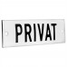 Emaljskylt PRIVAT vit - svart 10 x 3 cm modell 20 Emaljskylt PRIVAT vit - svart 10 x 3 cm modell 20