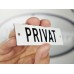 Emaljskylt PRIVAT vit - svart 10 x 3 cm modell 20 Emaljskylt PRIVAT vit - svart 10 x 3 cm modell 20
