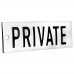 Emaljskylt PRIVATE vit - svart 10 x 3 cm modell 20