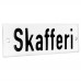 Emaljskylt Skafferi vit - svart 10 x 3 cm modell 20 Emaljskylt Skafferi vit - svart 10 x 3 cm modell 20