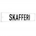 Emaljskylt SKAFFERI vit - svart 15 x 3 cm modell 20 Emaljskylt SKAFFERI vit - svart 15 x 3 cm modell 20