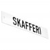 Emaljskylt SKAFFERI vit - svart 15 x 3 cm modell 20 Emaljskylt SKAFFERI vit - svart 15 x 3 cm modell 20