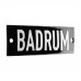 Emaljskylt BADRUM svart - vit 10 x 3 cm modell 21 Emaljskylt BADRUM svart - vit 10 x 3 cm modell 21
