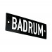 Emaljskylt BADRUM svart - vit 10 x 3 cm modell 21 Emaljskylt BADRUM svart - vit 10 x 3 cm modell 21