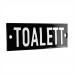 Emaljskylt TOALETT svart - vit 10 x 3 cm modell 21 Emaljskylt TOALETT svart - vit 10 x 3 cm modell 21