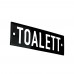 Emaljskylt TOALETT svart - vit 10 x 3 cm modell 21 Emaljskylt TOALETT svart - vit 10 x 3 cm modell 21