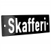 Emaljskylt Skafferi svart - vit 10 x 3 cm modell 21