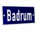 Emaljskylt Badrum blå - vit 12 x 5 cm modell 5 Emaljskylt Badrum blå - vit 12 x 5 cm modell 5