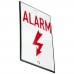 Emaljskylt ALARM vit - röd 6 x 10 cm modell 33