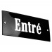 Emaljskylt Entré svart - vit 12 x 5 cm modell 8
