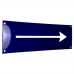 Emaljskylt Arrow blå - vit 35 x 10 cm modell 11 Emaljskylt Arrow blå - vit 35 x 10 cm modell 11