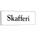 Emaljskylt Skafferi vit - svart 6 x 2 cm modell 9 Emaljskylt Skafferi vit - svart 6 x 2 cm modell 9