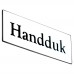 Emaljskylt Handduk vit - svart 6 x 2 cm modell 9 Emaljskylt Handduk vit - svart 6 x 2 cm modell 9