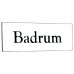 Emaljskylt Badrum vit - svart 6 x 2 cm modell 9 Emaljskylt Badrum vit - svart 6 x 2 cm modell 9