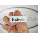 Emaljskylt Badrum vit - svart 6 x 2 cm modell 9 Emaljskylt Badrum vit - svart 6 x 2 cm modell 9