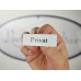Emaljskylt Privat vit - svart 6 x 2 cm modell 9