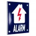 Emaljskylt ALARM flash blå - vit 10 x 10 cm modell 34 Emaljskylt ALARM flash blå - vit 10 x 10 cm modell 34
