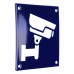 Emaljskylt CCTV blå - vit 10 x 10 cm modell 34
