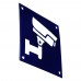 Emaljskylt CCTV blå - vit 10 x 10 cm modell 34