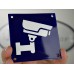 Emaljskylt CCTV blå - vit 10 x 10 cm modell 34