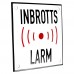 Emaljskylt INBROTTS LARM vit - svart 10 x 10 cm modell 35 Emaljskylt INBROTTS LARM vit - svart 10 x 10 cm modell 35