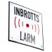 Emaljskylt INBROTTS LARM vit - svart 10 x 10 cm modell 35 Emaljskylt INBROTTS LARM vit - svart 10 x 10 cm modell 35