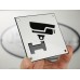 Emaljskylt CCTV vit - svart 10 x 10 cm modell 35