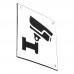 Emaljskylt CCTV vit - svart 10 x 10 cm modell 35