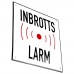 Emaljskylt INBROTTS LARM vit - svart 15 x 15 cm modell 35