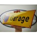 Emaljskylt Garage gul - svart 36 x 12 cm modell 31