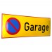 Emaljskylt Garage gul - svart 36 x 12 cm modell 31