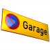 Emaljskylt Garage gul - svart 36 x 12 cm modell 31